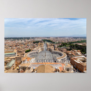 Poster Vaticano, Itália: Rua, a vista aérea de Peter Sq