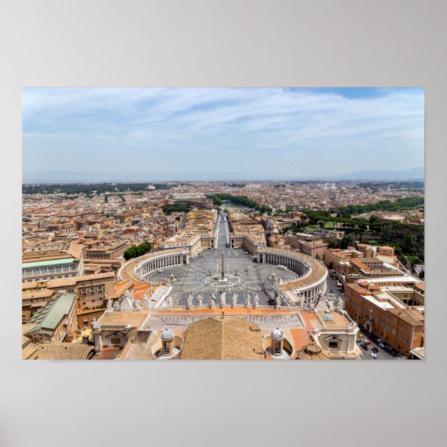 Poster Vaticano, Itália: Ruas. Vista aérea de Peter Squar (Frente)