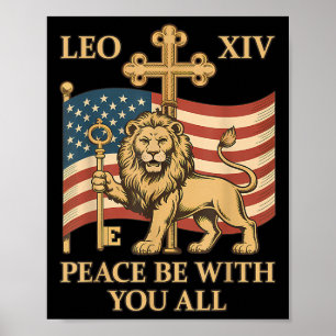 Poster Vaticano Papa Leo Xiv - Paz Esteja Com Todos Vocês