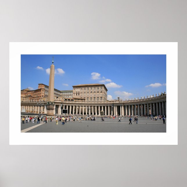 Poster Vaticano Plaza Paisagem (Frente)
