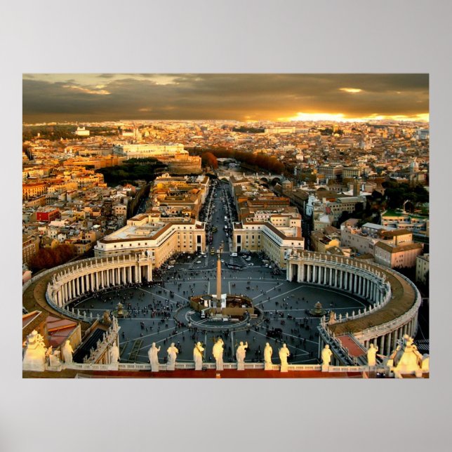 Poster Vaticano Quadrado de rua Peter (Frente)