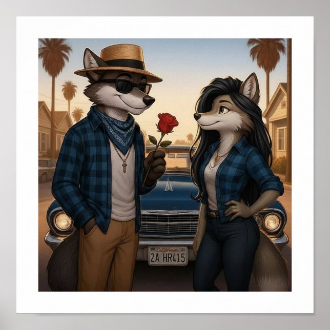 Poster Vato Lobo "Valentines" (Frente)