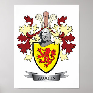 Poster Vaughn Family Crest Casaco de Armas