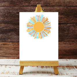 Poster Vazio Adicione Seu Próprio Sol De Boho Aqui Venha
