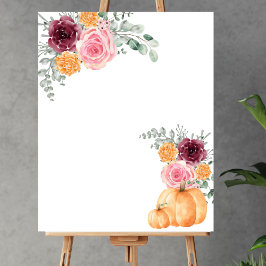 Poster Vazio Crie a sua própria queda de abóbora rosa-bur