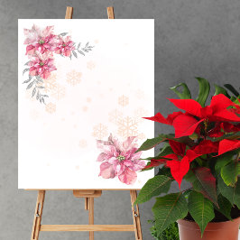 Poster Vazio Crie Seu Floco de Neve Poinsettia