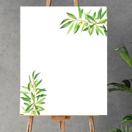 Poster Vazio Crie seu próprio ramo de oliveira verde