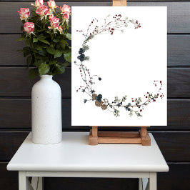 Poster Vazio Crie seu próprio winterberry rustic boho