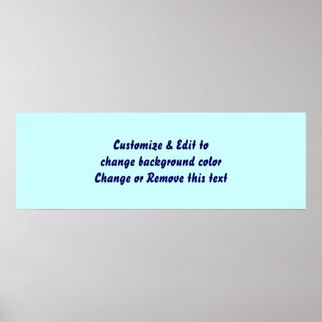 Poster Vazio de 36" X 12" adiciona a imagem e o texto (Frente)