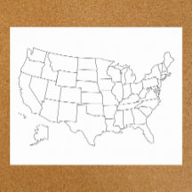 Vazio dos Estados Unidos mapa-esboço dos Estados U