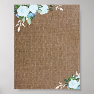 Poster Vazio Floral Blooms Burlap