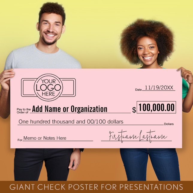 Poster Vazio Giant Check for Sweepstakes, Prêmios, Charit (Giant Check for Presentations)