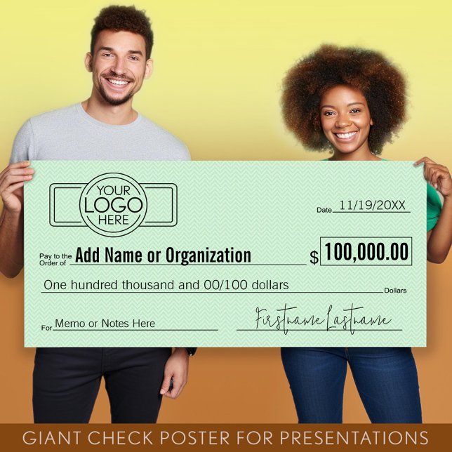 Poster Vazio Giant Check for Sweepstakes, Prêmios, Charit (Giant Check for Presentations)