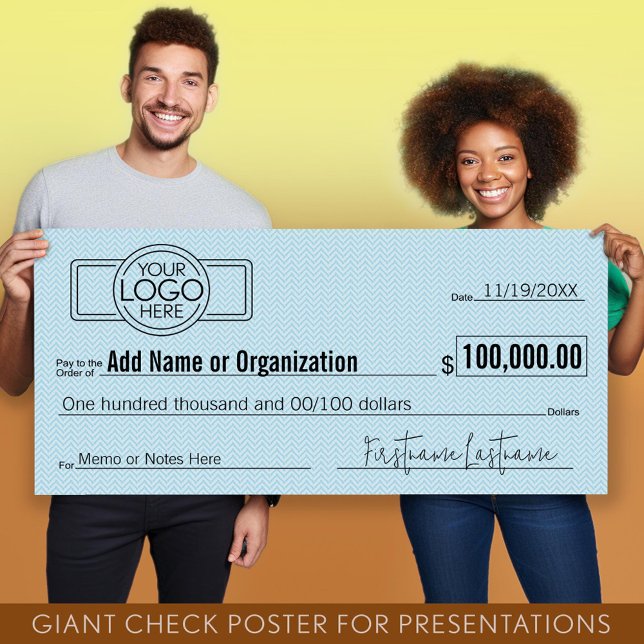 Poster Vazio Giant Check for Sweepstakes, Prêmios, Charit (Giant Check for Presentations)