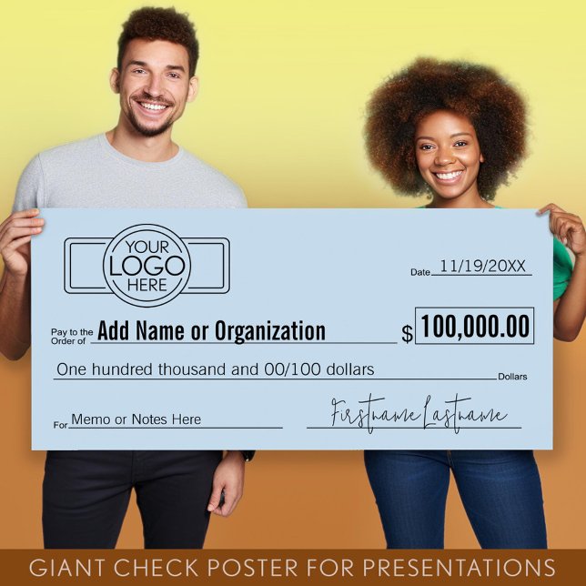 Poster Vazio Giant Check for Sweepstakes, Prêmios, Charit (Giant Check for Presentations)