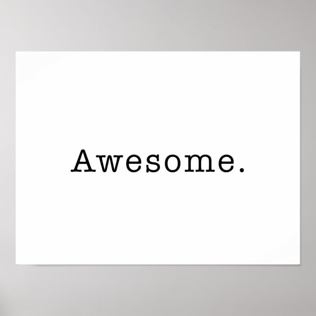 Pôster Vazio Modelo de citação incrível em preto e branco (Frente)