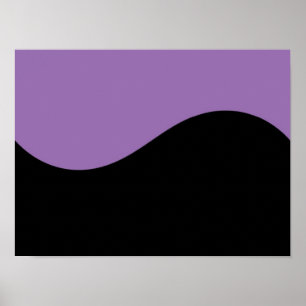 Poster Vazio moderno roxo das curvas da violeta preta &