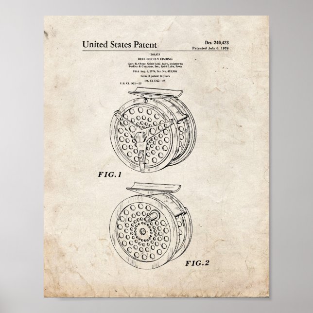 Pôster Vazio Para Patente De Pesca De Voo - Olho Antigo (Frente)