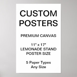 Pôster Vazio personalizado de Canvas de 11" x 17"