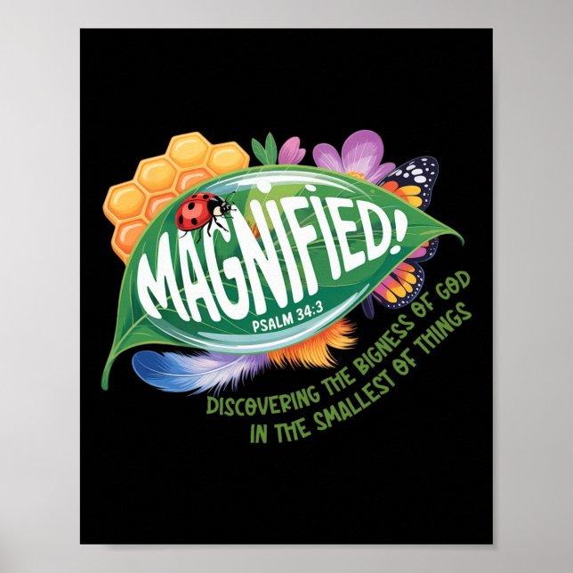 Poster Vbs 2025 Magnified Smallest Insects Adventure Vbs  (Frente)