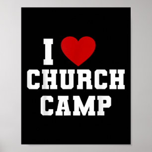 Poster Vbs Eu Amo Acampamento da Igreja Escola Bíblica da