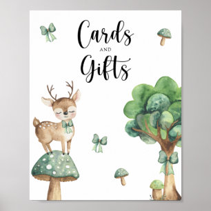 Poster veado - cartões e presentes chá de bebê