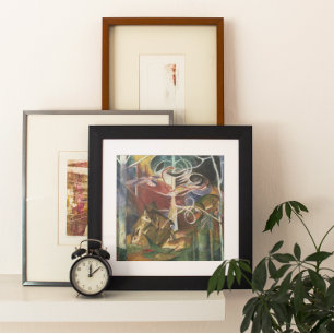 Pôster Veados na Floresta por Franz Marc, Arte Fino Vinta