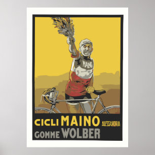 Pôster Vector a arte, ciclismo, campeão italiano 1920