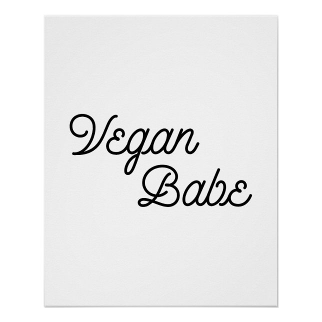 Pôster Vegan Babe (Frente)
