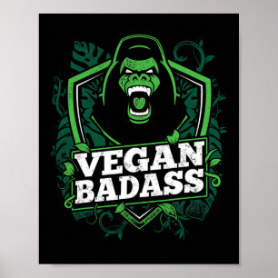 Poster Vegan Bad Malhação Gorilla Bodybuilding Beast
