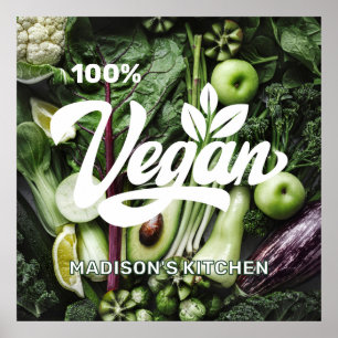 Poster Vegan de nome personalizado