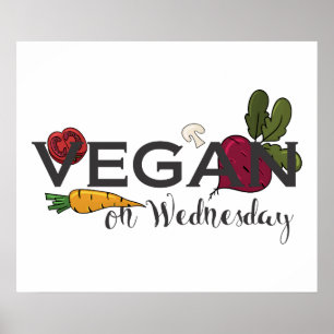 Pôster Vegan em quarta-feira