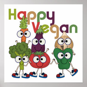 Poster Vegan feliz