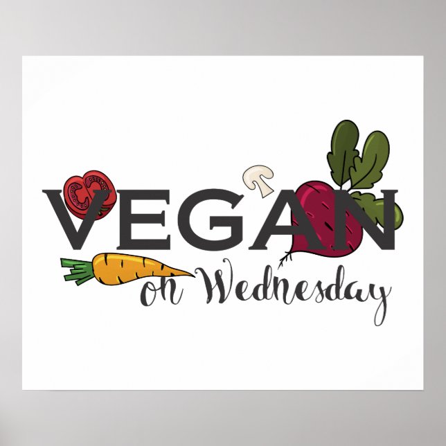Pôster Vegan na quarta-feira (Frente)