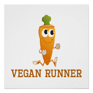 Pôster Vegan Runner Carrot