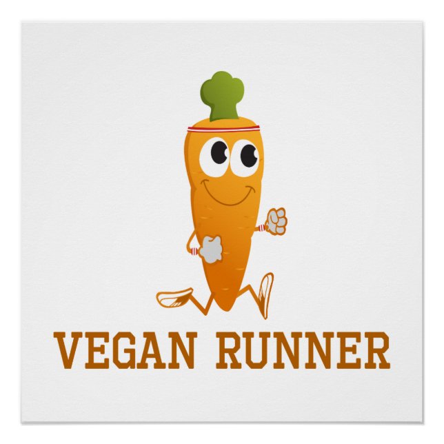 Pôster Vegan Runner Carrot (Frente)