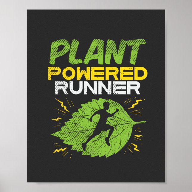 Poster Vegan - Runner Powered (Frente)