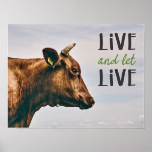 Poster Vegan "viva e deixe viver"