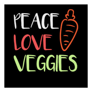 Pôster Vegano - Paz Amor Legumes