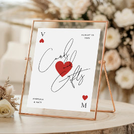 Poster Vegas Casino Playing Card Cards & Gifts Sign