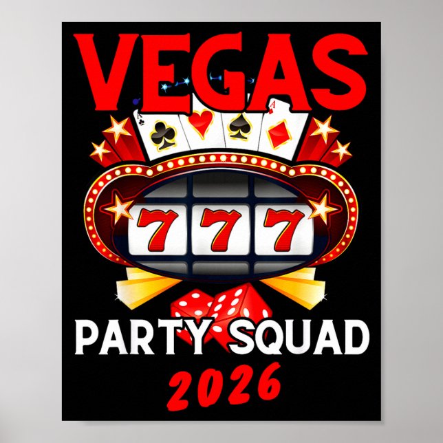 Poster Vegas Squad Party 2026 Las Vegas Family Trip Group (Frente)