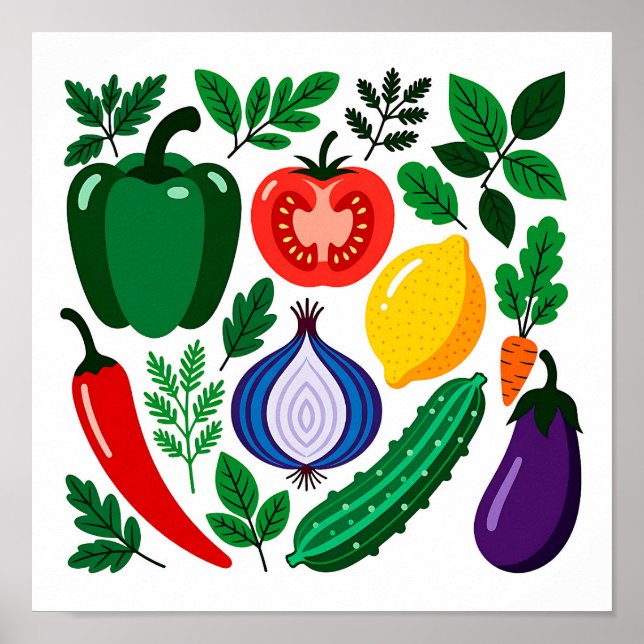 Poster Vegetable pattern (Frente)