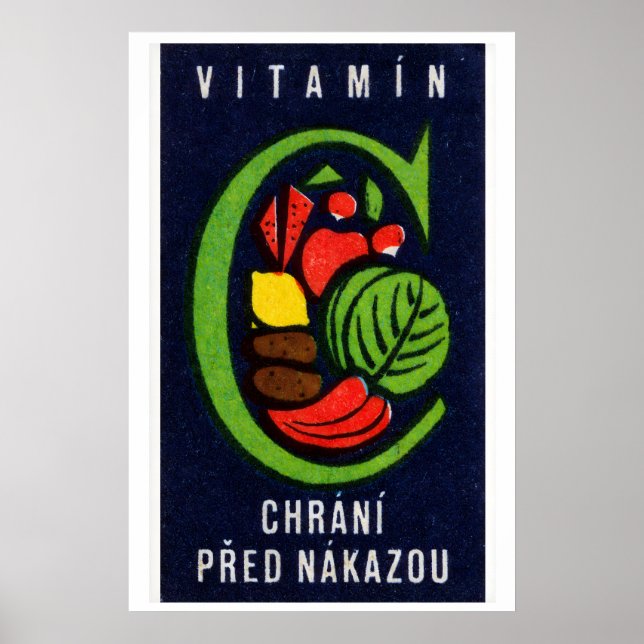 Poster Vegetables Protect Against Infection - Matchbox (Frente)