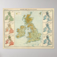 vegetação e mapa climático das Ilhas Britânicas
