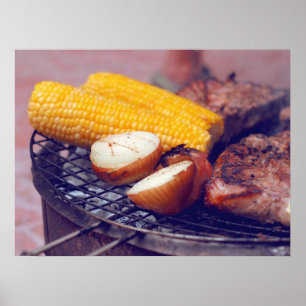 Poster Vegetais e carne