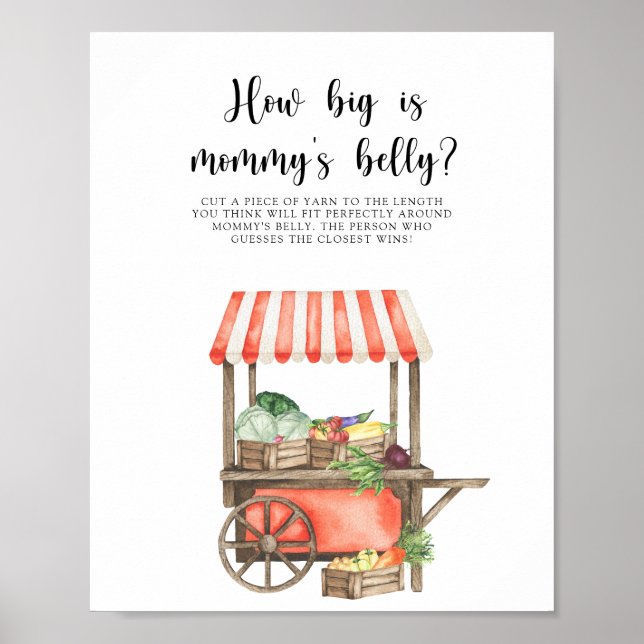 Poster Vegetais - Quão grande é a barriga de mamãe (Frente)