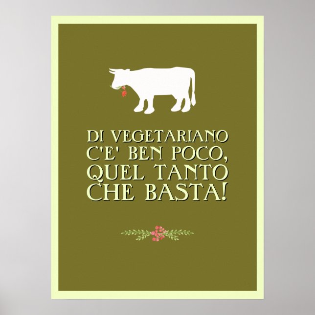 Poster Vegetariana suficiente (Frente)