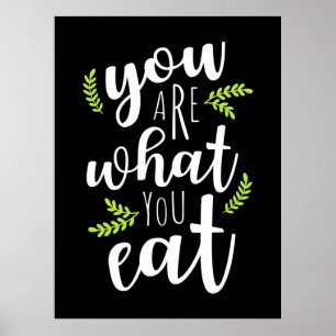 Poster Vegetariana Você É O Que Você Comeu