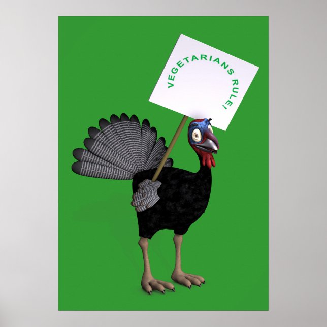 Poster Vegetarians Rule! (Frente)