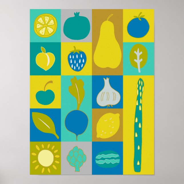 Poster Veggie Blocks I (Frente)